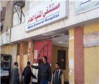 مستشفى المنيا يستقبل 22 مصابًا وجثث 7 أشخاص بالمشرحة