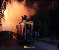 اللحظات الأولى لحريق هائل باستوديو تصوير بمنطقة شبرامنت بالجيزة‎‎| فيديو