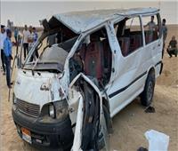إصابة 9 شخص في تصادم ميكروباص بكارته طريق أسيوط الغربي
