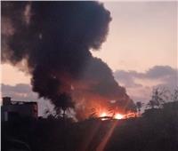 حريق هائل بمصنع تنر في دمياط 