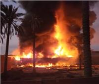 الحماية المدنية تسيطر علي حريق هائل بمصنع تنر بدمياط 