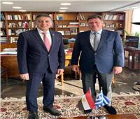 السفير المصري بأثينا يلتقي وزير الخارجية اليوناني المناوب