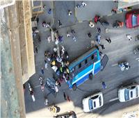 إصابة 3 أشخاص في حادث انقلاب أتوبيس من أعلى كوبري أكتوبر 