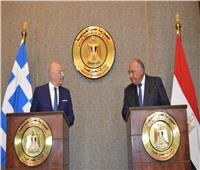 وقائع المؤتمر الصحفي بين مصر واليونان برئاسة وزيري الخارجية
