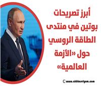إنفوجراف | أبرز تصريحات الرئيس الروسي حول «الأزمة العالمية»