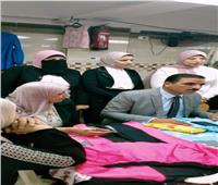القوى العاملة تتابع سير العملية التدريبية لورش الخياطة ببورسعيد
