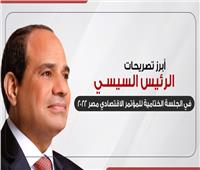 تصريحات الرئيس السيسي في الجلسة الختامية للمؤتمر الاقتصادي مصر 2022| إنفوجراف 