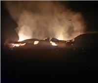 اندلاع حريق هائل بمخزن قطن بالزرقا في  دمياط