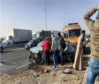 إصابة 12 شخصا فى حادث تصادم سيارة ربع نقل بطريق أم القمص بالمنيا
