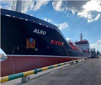 شحن 3100 طن صودا كاوية إلى تركيا.. وميناء غرب بورسعيد يستقبل السفينة ALSU