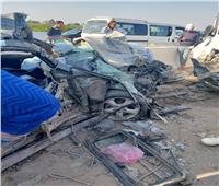 ارتفاع أعداد ضحايا حادث تصادم الطريق الصحراوي بالبحيرة إلى 9 مصابين 