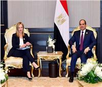 رئيسة الوزراء الإيطالية: حريصون على توثيق أواصر التعاون الثنائي مع مصر