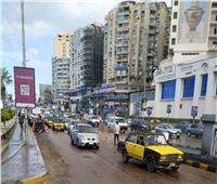 سقوط أمطار خفيفة على مناطق متفرقة بالإسكندرية