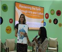 سفيرة مبادرة «دوي» لتمكين الفتيات تشارك بلوحة فنية بفعاليات مؤتمر المناخ