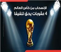 إنفوجراف| 4 عقوبات في حالة إنسحاب دولة من «كأس العالم»
