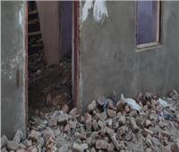 انهيار جزء من منزل في أبو قرقاص بالمنيا