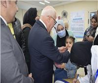 محافظ بورسعيد يدشن حملة التطعيم ضد شلل الأطفال