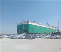 ميناء غرب بورسعيد يستقبل سفينة «الرورو» وعلى متنها 2118 سيارة