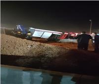 محافظة الإسكندرية ترفع آثار اصطدام سيارة إطفاء بنقل ثقيل محملة بالرمال