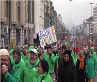 آلاف الأشخاص يحتجون في شوارع بروكسل على ارتفاع تكلفة المعيشة