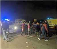 إصابة 11 شخصا في انقلاب سيارة على الطريق الصحراوي الغربي بالمنيا