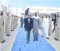 تحية خاصة من رئيس الإمارات للرئيس السيسي خلال وصوله أبوظبي | فيديو