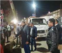رئيس أشمون يقود حملة مسائية مكبرة لرفع وإزالة الإشغالات | صور