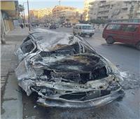 مصرع سائق إثر تفحم سيارته بعد اصطدامها بسيارة نصف نقل بالإسكندرية 