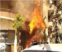 الحماية المدنية بالجيزة تُسيطر على حريق «كافيه» في العمرانية