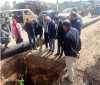 رئيس شركة مياه المنوفية يتفقد مشروع الصرف الصحي بقرية البندارية بتلا