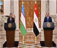 التفاصيل الكاملة لمباحثات الرئيس السيسي ونظيره الأوزبكستاني| صور