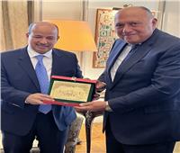 سامح شكري يستقبل رئيس مجلس المستشارين المغربي بوزارة الخارجية