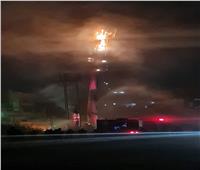 السيطرة على حريق هائل في برج اتصالات بقنا| صور