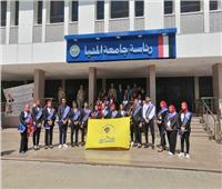طلاب جامعة المنيا يزورون مجمع مصانع الرخام والجرانيت بــ «بني مزار»