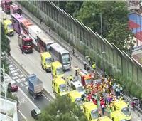 شاهد| وقوع حادث مروري مميت في هونغ كونغ