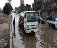 مياه القليوبية تواصل إزالة تراكمات الأمطار من شوارع وميادين المحافظة