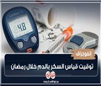 إنفوجراف | توقيت قياس السكر بالدم خلال رمضان