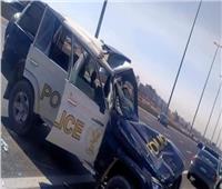 إصابة 3 أشخاص في تصادم «تريلا» مع سيارة شرطة على طريق الإسماعيلية الزقازيق
