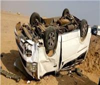 إصابة 8 أشخاص في حادث انقلاب سيارة بـ"صحراوي شرق المنيا"