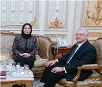 رئيس مجلس النواب يلتقي سفيرة مملكة البحرين لدى مصر