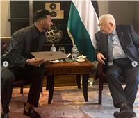 محمد رمضان يلتقي بالرئيس الفلسطيني محمود عباس