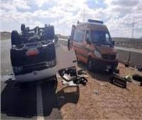 إصابة 12 شخصا في انقلاب ميكروباص على الطريق الصحراوي بالعياط