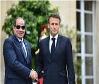 «ماكرون» يستقبل الرئيس السيسي في قصر الإليزيه