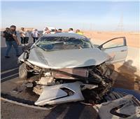 إصابة 3 أشخاص في حادث انقلاب سيارة ملاكي بطريق أبو سمبل بأسوان