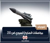 إنفوجراف| مواصفات الصاروخ السوري اس 200 الذي قصف إسرائيل 