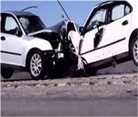 إصابة 4 أشخاص في حادث تصادم سيارتين أعلى دائري المنيب