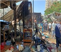 حريق يلتهم محل أسماك في سوق المعمورة بالإسكندرية| صور
