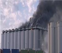 اندلاع حريق هائل في أحد أكبر موانئ تصدير الحبوب في فرنسا