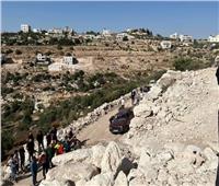 انهيار صخري على طريق البحر الميت شمال إسرائيل