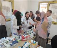 530 مواطنًا يستفيدون من خدمات قافلة جامعة المنيا بمغاغة